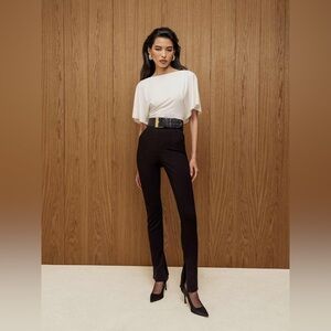 Reformation Avery Knit Flutter Sleeve Top in Fior Di Latte Size XS